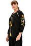 Long Sleeve Şile Cloth Nigar Summer Blouse Black Syh - 5