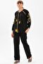 Long Sleeve Şile Cloth Nigar Summer Blouse Black Syh - 4