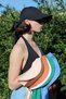 Women's Tie-Up Brim Scarf Bandana Beach Hat Pack of 2 Pink/White - 6