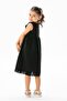 Sleeveless Wise Summer Muslin Children's Dress Black Black - 2