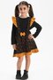 Miray Flannel Children's Autumn and Winter Salopet Skirt Crisp Pattern Black Syh - 3