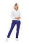 Belted Flannel Autumn and Winter Trousers Cobalt blue Sks - 5
