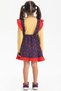 Miray Flannel Children's Autumn and Winter Salopet Skirt Crisp Pattern Purple Purple - 2