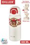 600 ml Diller Single Lid Efficient Medicine Headache with Straw / Portepee Carrying Cup & Metal Thermos