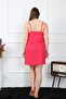 Women's Cotton Fuchsia Rope Strap Large Size Nightgown 1021 - 5