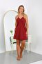 Women's Cotton Rope Strap Large Size Nightgown 987 - 7