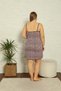 Women's Cotton Rope Strap Large Size Nightgown 999 - 3