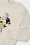 Girl's 4-9 Years Old Embroidered Sweater 4359 Beige - 3