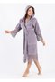 Satin Bias Lace Hooded Bamboo Cotton Dressing Gown - 3