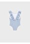 Ruffle Striped Swimsuit - 2
