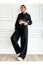 Wide Cut Trousers with Elastic Waist - 3