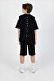 Boy Oversized Front Back Printed Bottom Top Double Set - 2