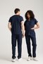 Navy Blue 100% Cotton Unisex Scrubs Bat Sleeve Nurse, Doctor, Hospital Uniform - 4