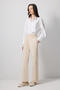 ELASTIC WAIST WIDE LEGS PANTS - 2
