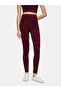 Basic Slim Red Leggings - 2
