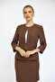 Zero Collar Plain Short Jacket-Chestnut - 1015100 - 4
