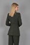 Men's Collared Kuruvaze Blazer Jacket-Khaki - 1034100 - 5