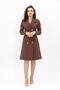 Men's Collared Double-Breasted Long Sleeve Dress - Chestnut - 9037100 - 3