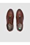 100% Genuine Leather Brown Lace-Up Men's Sports Shoes - 4
