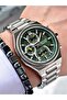 Ferrucci̇ Function Silver Metal Men's Wristwatch with Green Dial