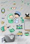 Praying Kids - Ramadan Bear Themed Ramadan Sticker Set Glass Wall Ornaments Children's Room