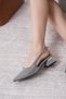Platinum Silvery Women's Silvery Short Heeled Stylish Evening Dress Heeled Shoes Md1001-119-0017