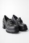 Valencia Guaranteed Women's Thick Heeled Round Toe Metal Buckle Loafer Casual Shoes - 8