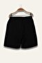 Boy's Cargo Pocket Short Shorts - Black - 2