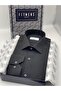 Classic Long Sleeve Dot Pattern Men's Shirt with Gift Box Fs-001259 - Black
