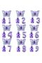 Purple Butterfly 4 Year Old Foil Balloon Set - 5