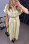 Yellow Belted Shirt Dress - 3