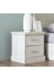 Zirco 2 Drawer Night Stand Multifunctional Bedside Table-White Oak L46xW39xH51.4cm - 3