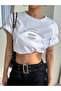 Women's White Clairty and Candor Printed Tshirt - Crew Neck - 3