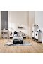 Panda 2 Drawers Nighstand Multifunctional Bedside Table-White & Black L45xW40xH47.6cm - 5