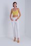 İp Askılı Sarı Crop Top - 4