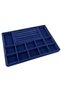 Domestic Production Istanbul Model Suede Fabric Navy Blue Color Jewelry Stand Inside Drawer - 5