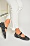 U 725675504   Black/Silver Fabric Sequin Women's Ballerinas - 6