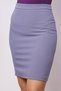 High Waist Above Knee Lycra Cotton Stylish Fabric Pencil Skirt-Dirty Blue - 5