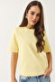 Women's Butter Crew Neck Padded Cotton Basic T-Shirt 241134 60283128 - 2