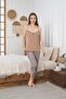 Women's Lycra Combed Cotton Strappy Capri Pajama Set