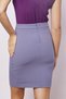 High Waist Above Knee Lycra Cotton Stylish Fabric Pencil Skirt-Dirty Blue - 7