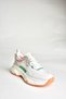 U 973568209   White/Orange Thick Sole Sports Shoes Sneakers - 6