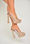 U 246483014   Bronze Glitter Thick Heeled Women's Evening Dress Shoes