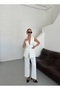 White Eliana Belted Vest Pants Set - 2786 - 4