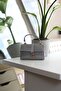 Women's Platinum Silvery Buckle Detailed Chain Hand Shoulder Bag - 2