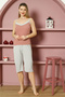 Striped Capri Pajama Set