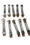 Gold 8 cm 10 Pieces 3-Stage Patterned Metal Automatic Buckle Clip Blank Unadorned - 3