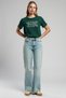 Sandy High Waist Wide Leg Cut Wide Leg 100% Cotton Rastaban Light Women's Jean Trousers