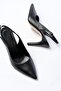 St-1153 Black Daily Open Back 9 cm Heeled Women's Shoes - 4