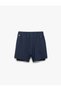 Oversize High Waist Parachute Fabric Leggings Sports Shorts with Zippered Pocket Detail - 4